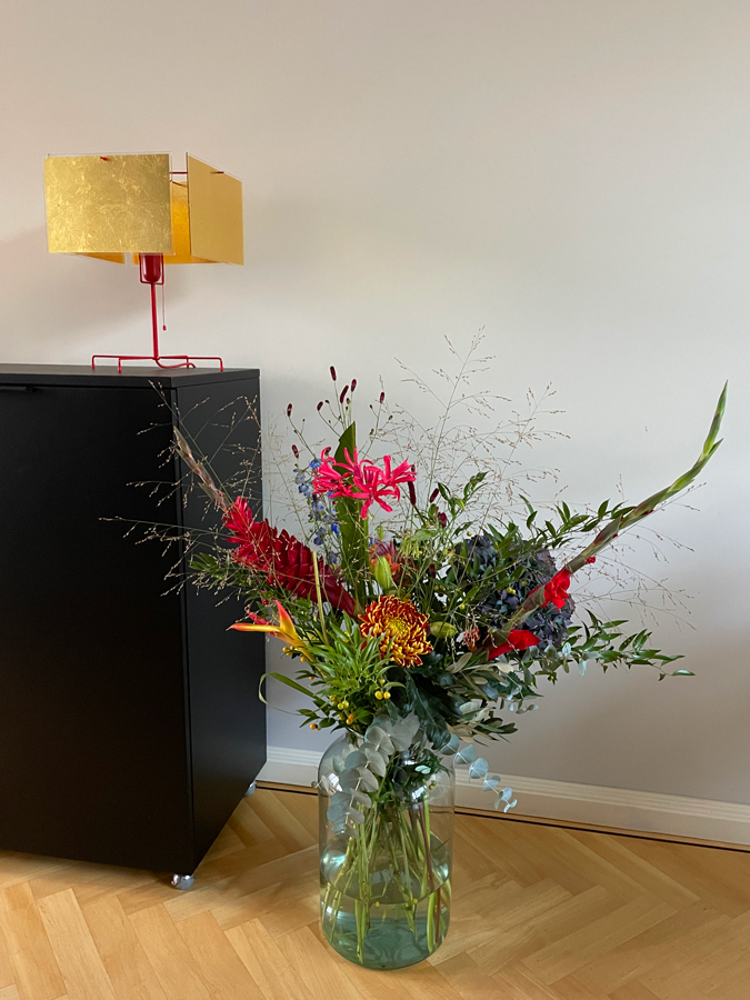 big bouquet in a big vase