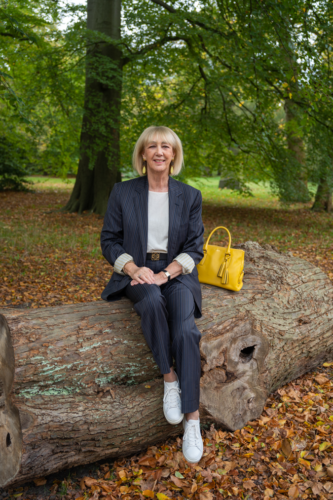 Men’s suiting, styled for women