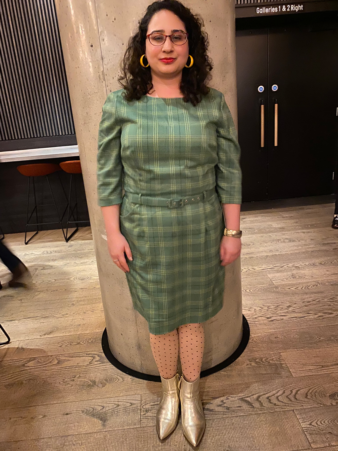 Selina in green dress