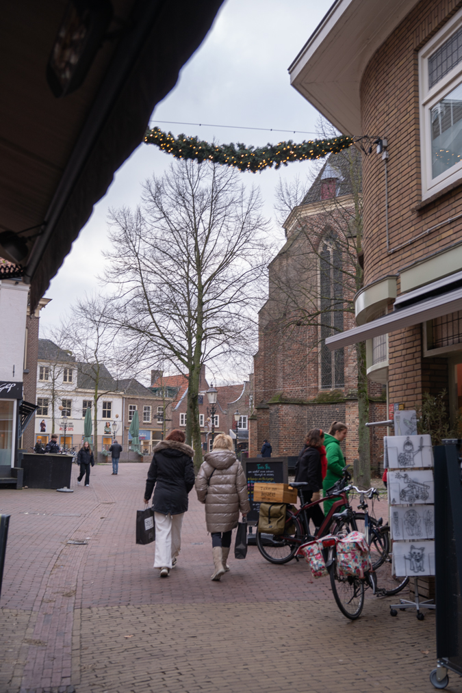 Claudia and Marijke in the village of Lochem