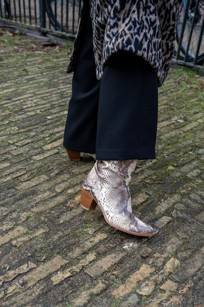Snake print boots Marjolein