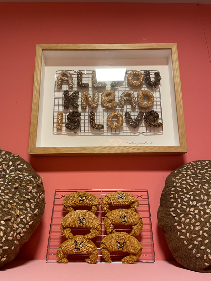 Kate Jenkins creation, knitted bread