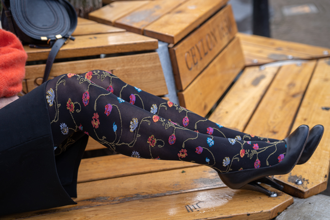 Floral tights