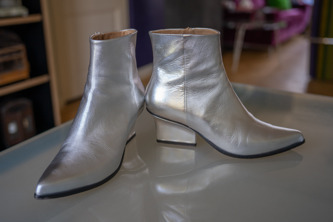 Silver boots