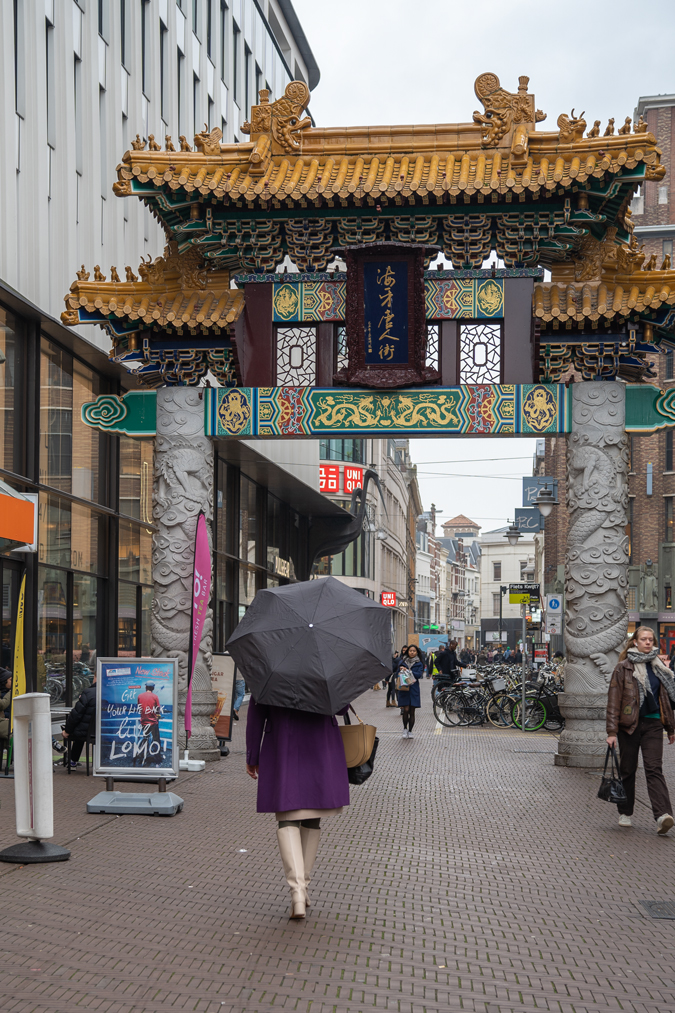 Cream knee high boots