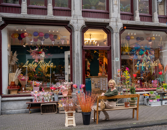 Cream knee high boots