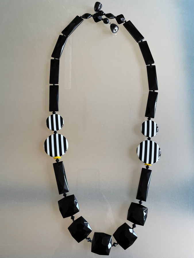 Angela Caputi necklace black, white and yellow