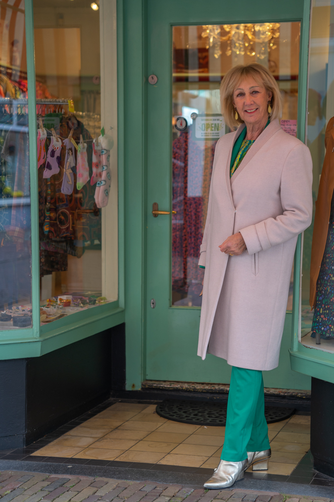 Pastel pink spring coat