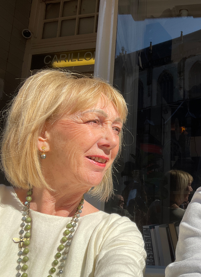 in the sun on a terrace