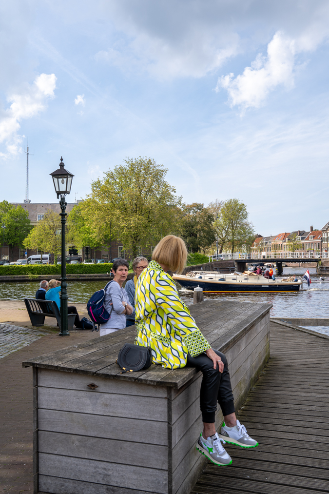 lime coloured patterned jacket