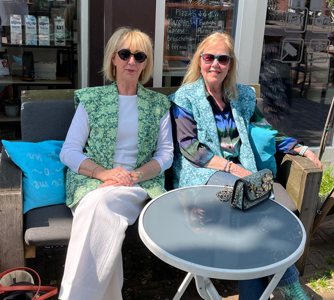 Green patterned vest