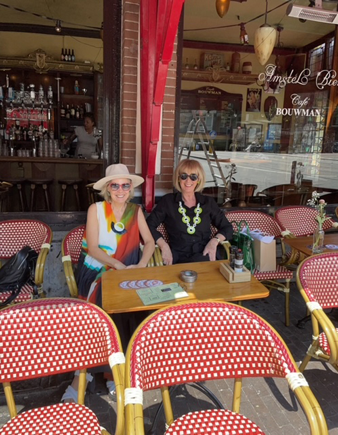 Black linen dress with Angela Caputi necklace and Sylvia of 40PlusStyle