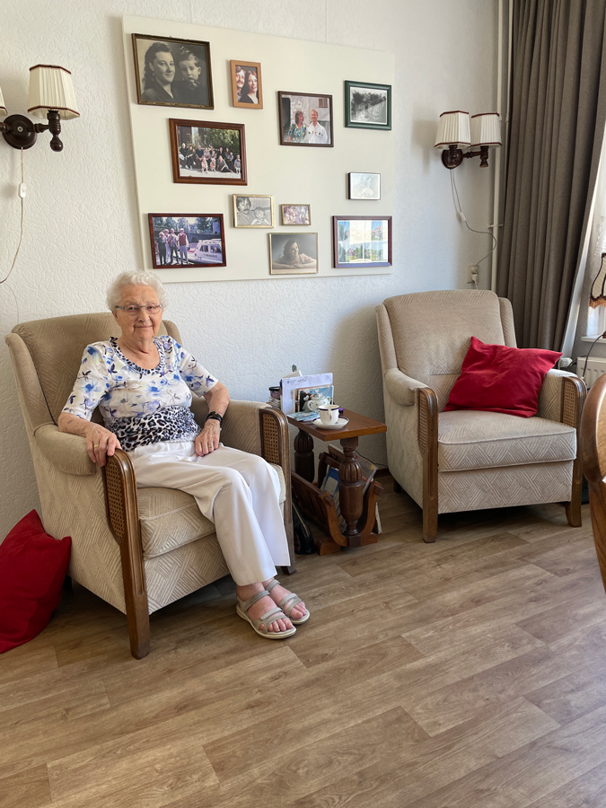 mum in her new dwelling