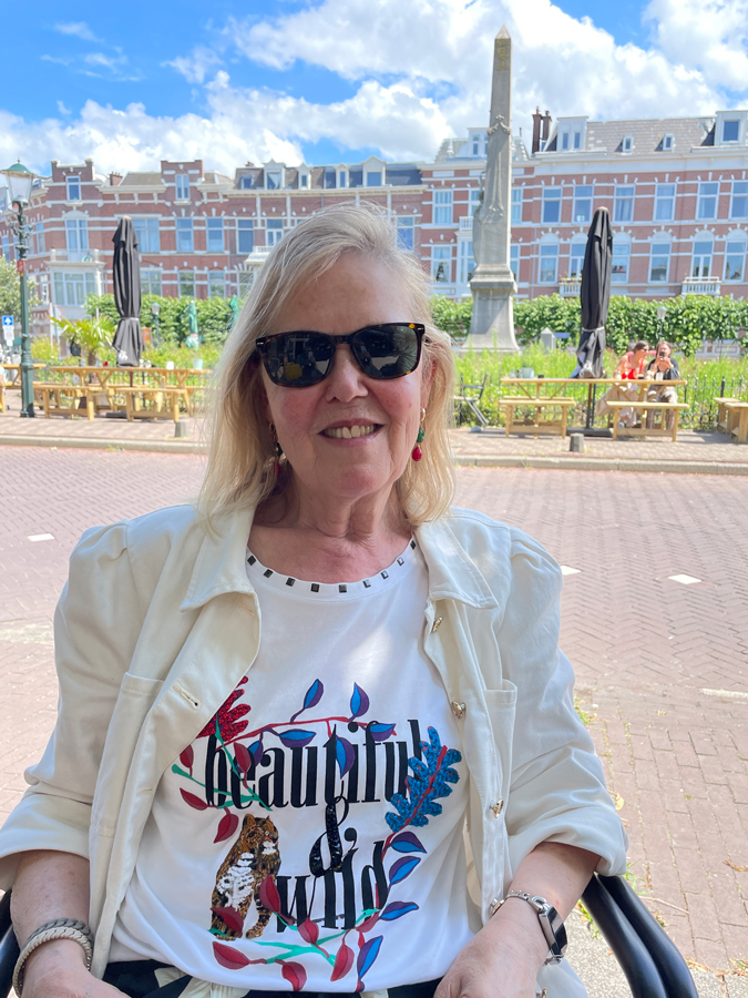 Marjolein on a terrace