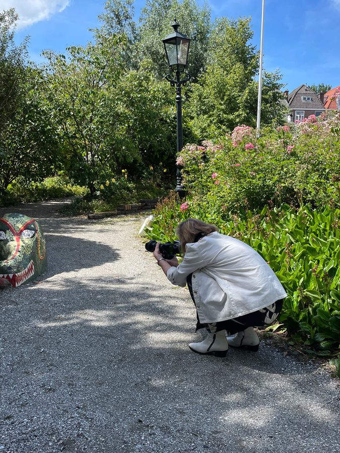 Marjolein taking a photo