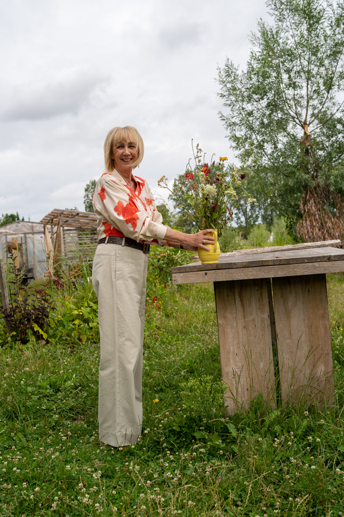 Orange and cream top