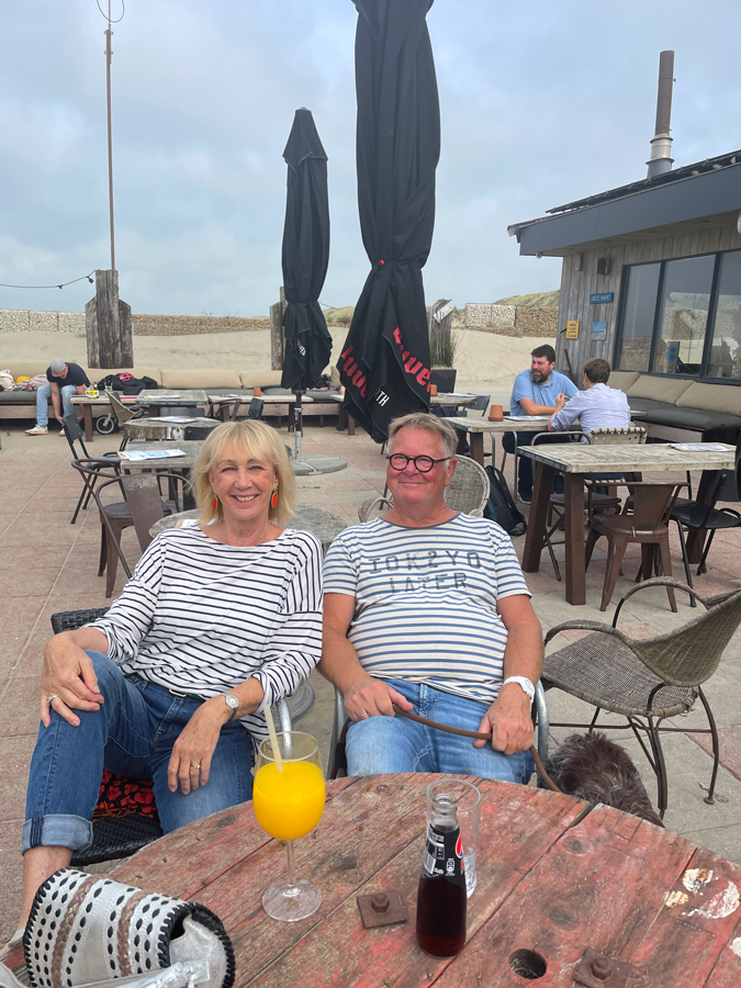 At the beach in October