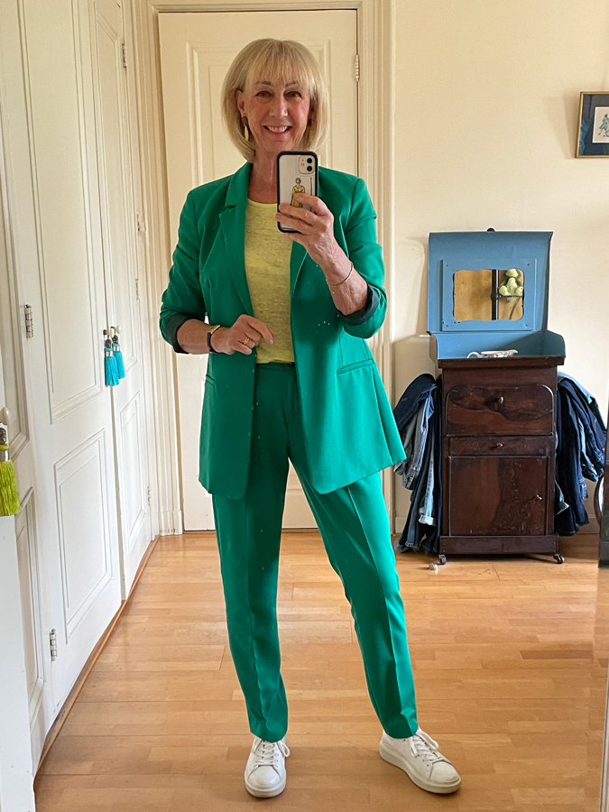 Green suit