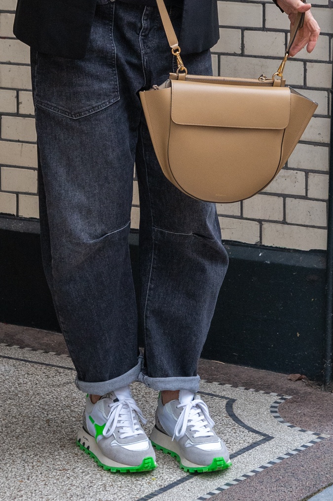 Wrangler bag and AMA trainers