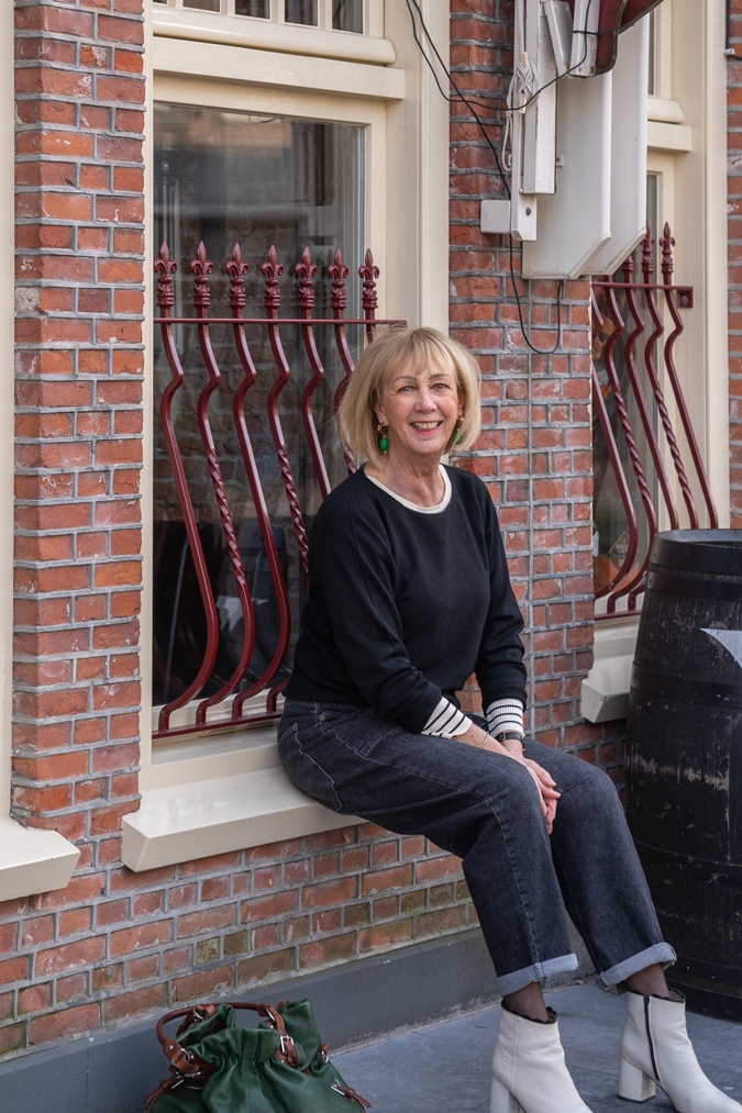 Man repeller jeans and stripes