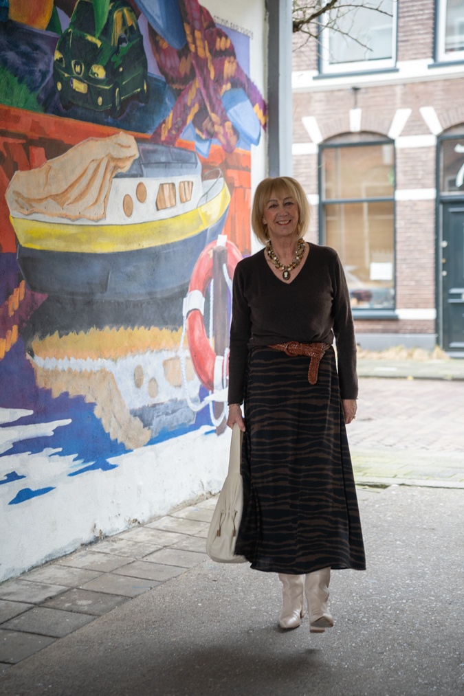Brown skirt with brown jumper