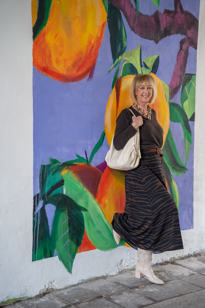 Brown skirt with brown jumper