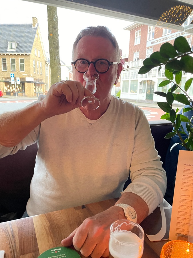 Ron enjoying a drink