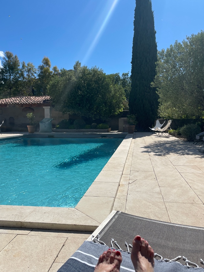 Swimming pool at Les Jardins de Sitaara