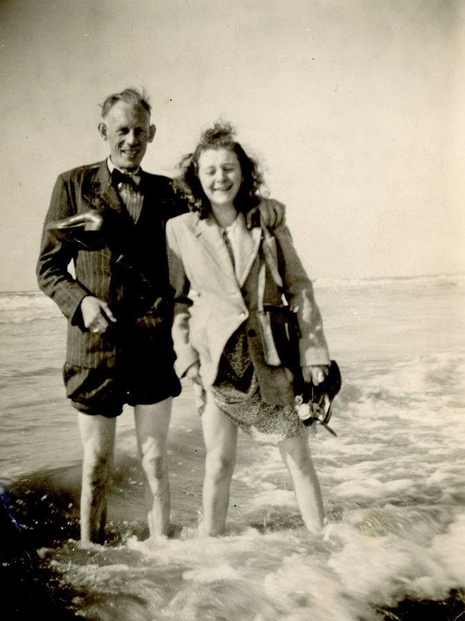 Mum and dad at sea in 1950