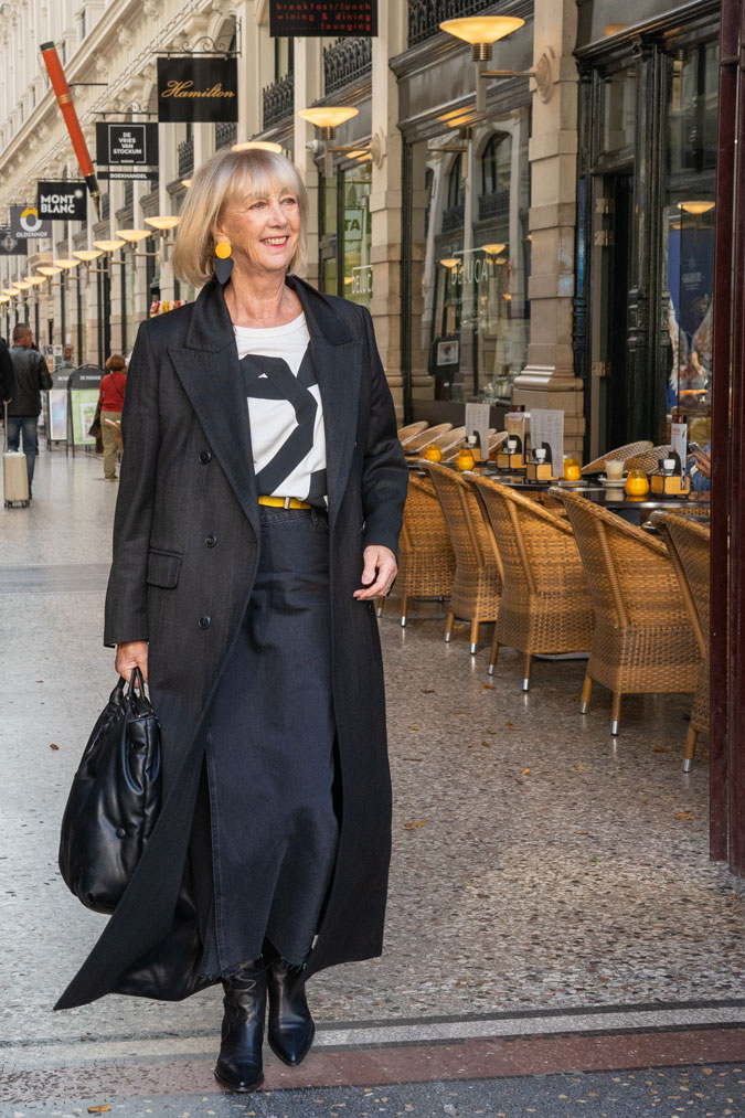 Long black coat by Drykorn