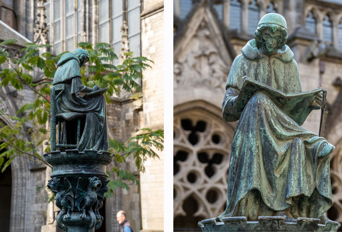 Statue in Utrecht collage