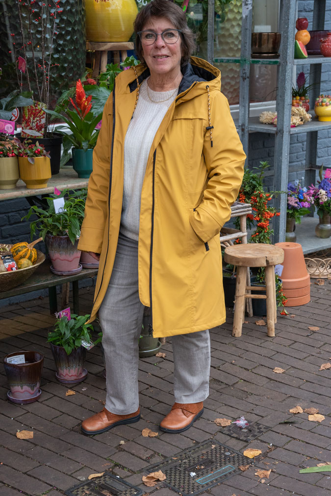 Loes and her new coat