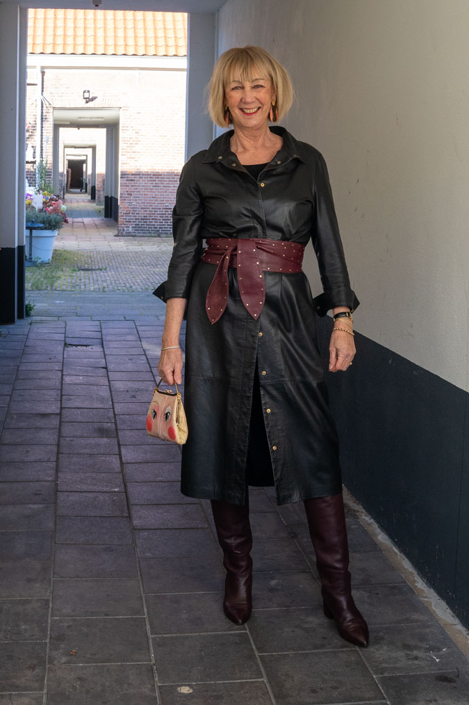 Black and burgundy go well together