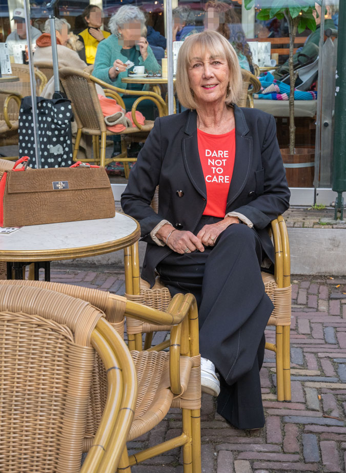 Black trouser suit with wide legs
