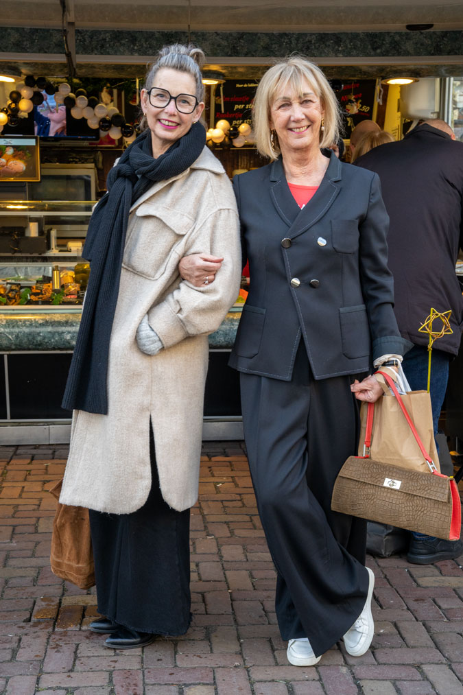 Black trouser suit with wide legs