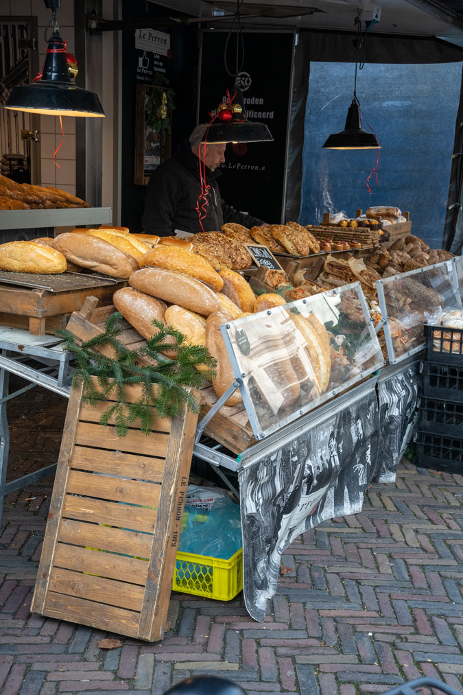 Bread stand at a market