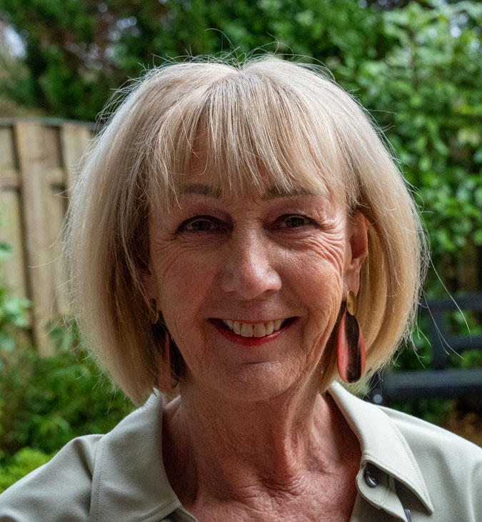 Close-up pinkish earrings