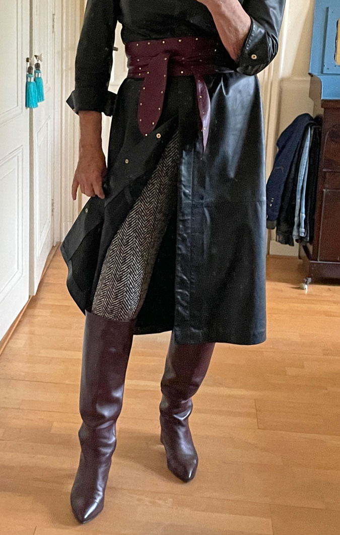 Black and burgundy go well together