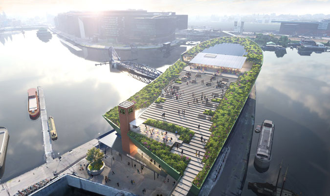 Impression of NEMO Science Museum Amsterdam new roof