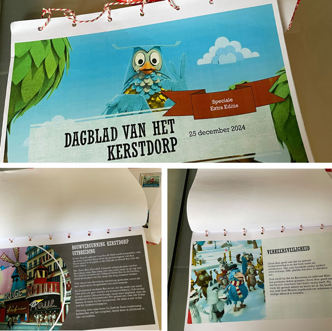 Booklet daily newspaper Christmas village