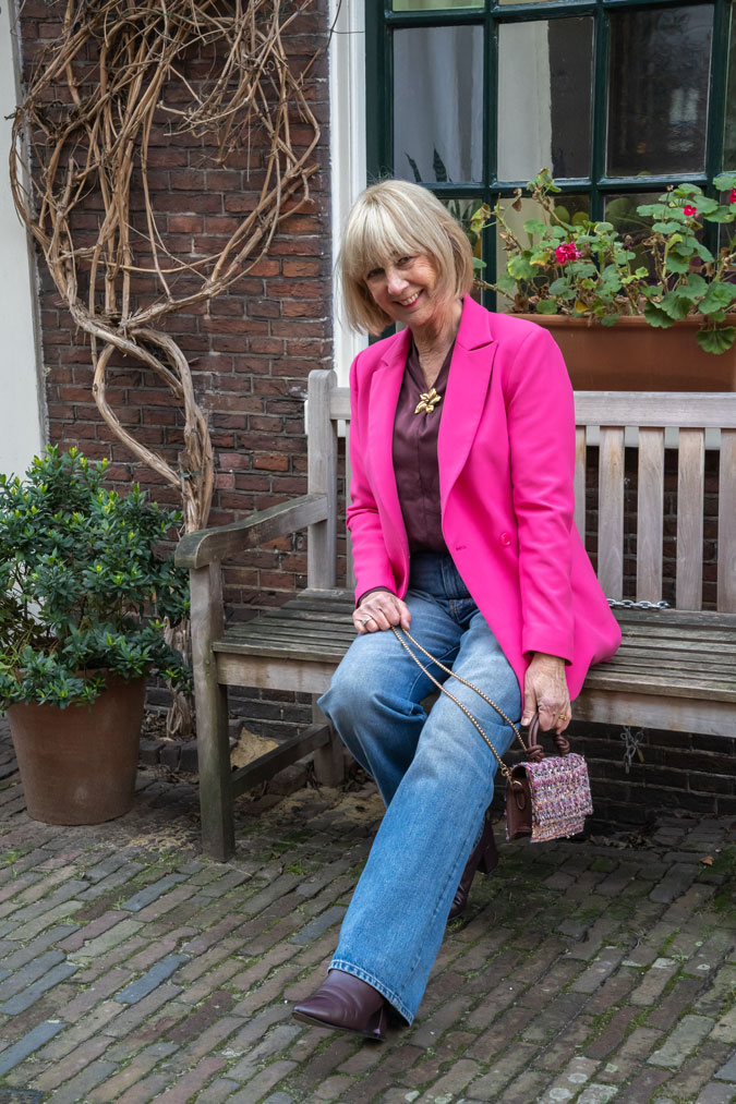 Pink and burgundy combination