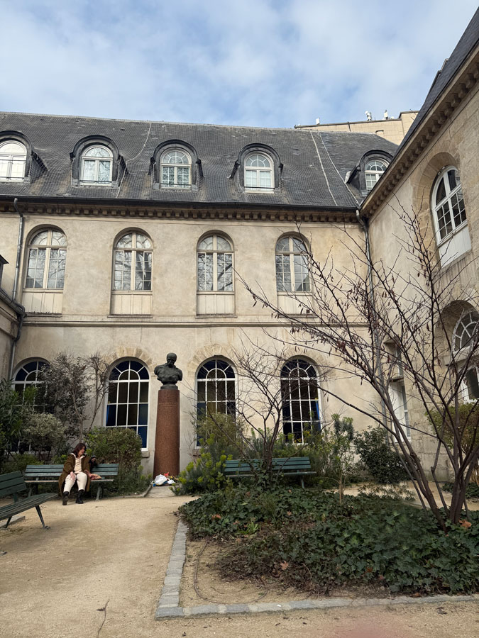 Courtyard near church at Boulevard Saint Germain