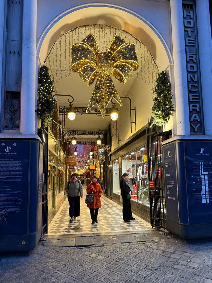 One of the shopping arcades in Paris