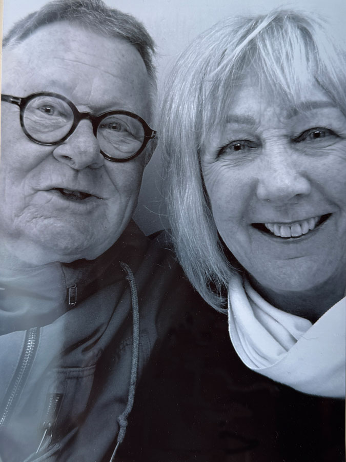 Photobooth photo of Ron and me