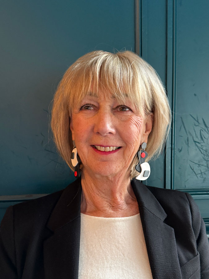 White, black and red earrings