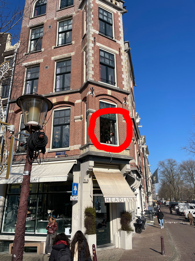 Woman enjoying the sun in Amsterdam