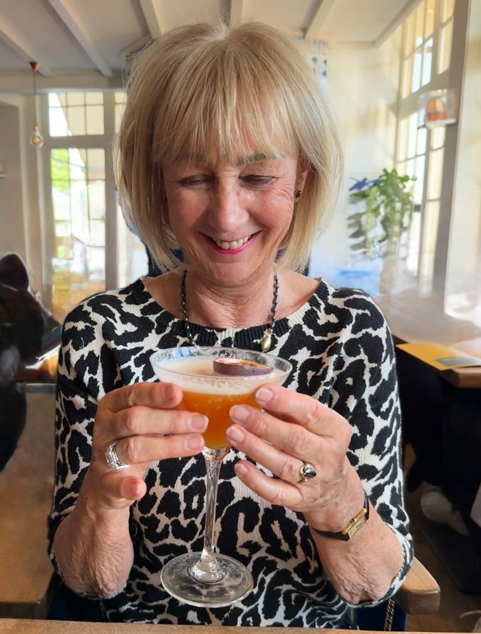 A Pornstar Martini at restaurant Loetje Amsterdam