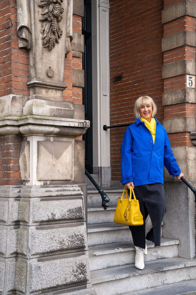 Blue workman's jacket