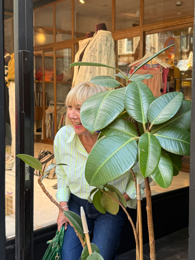 Neon yellow striped shirt