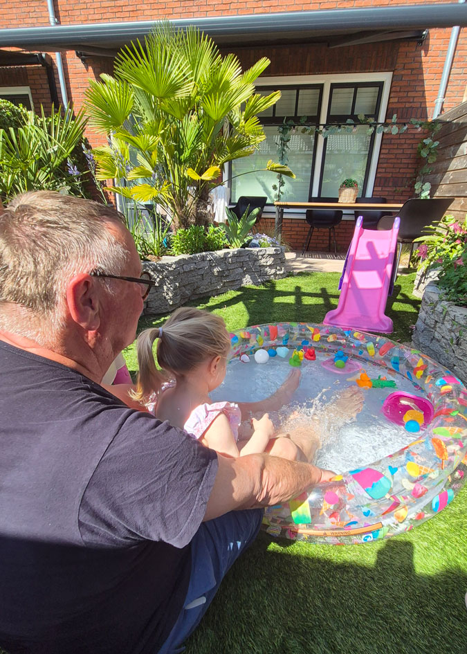 Ron and Zoë on a hot day in May
